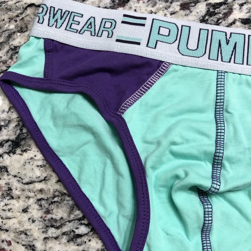 Men's Purple and Green sport Briefs